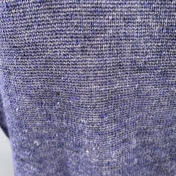 VINCE Size M Blue Heather Knit Linen Crew Neck Pullover - Picture 6 of 11